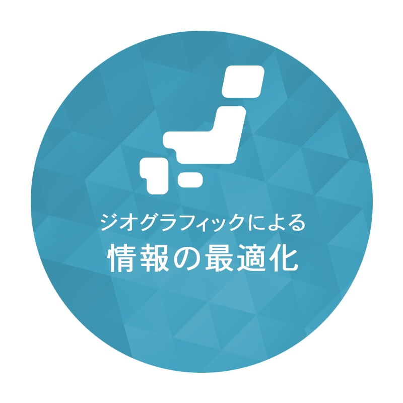 ジオグラフィックによる情報の最適化